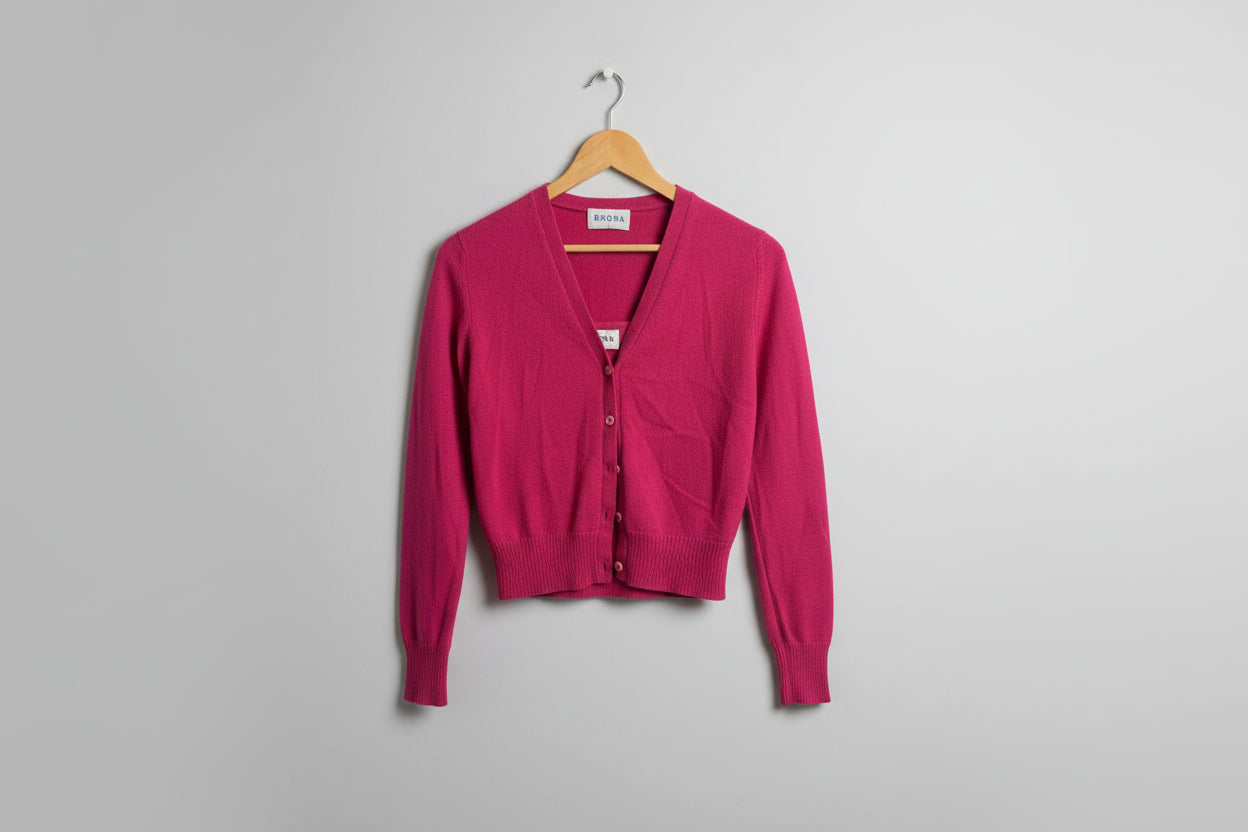 BRORA PINK CASHMERE SET - Cardigan UK Size 10 & Tank Top/Vest UK Size 8 (USED)