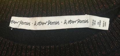 & OTHER STORIES Jumper - Black with Red Sparkles - Size Medium (USED)