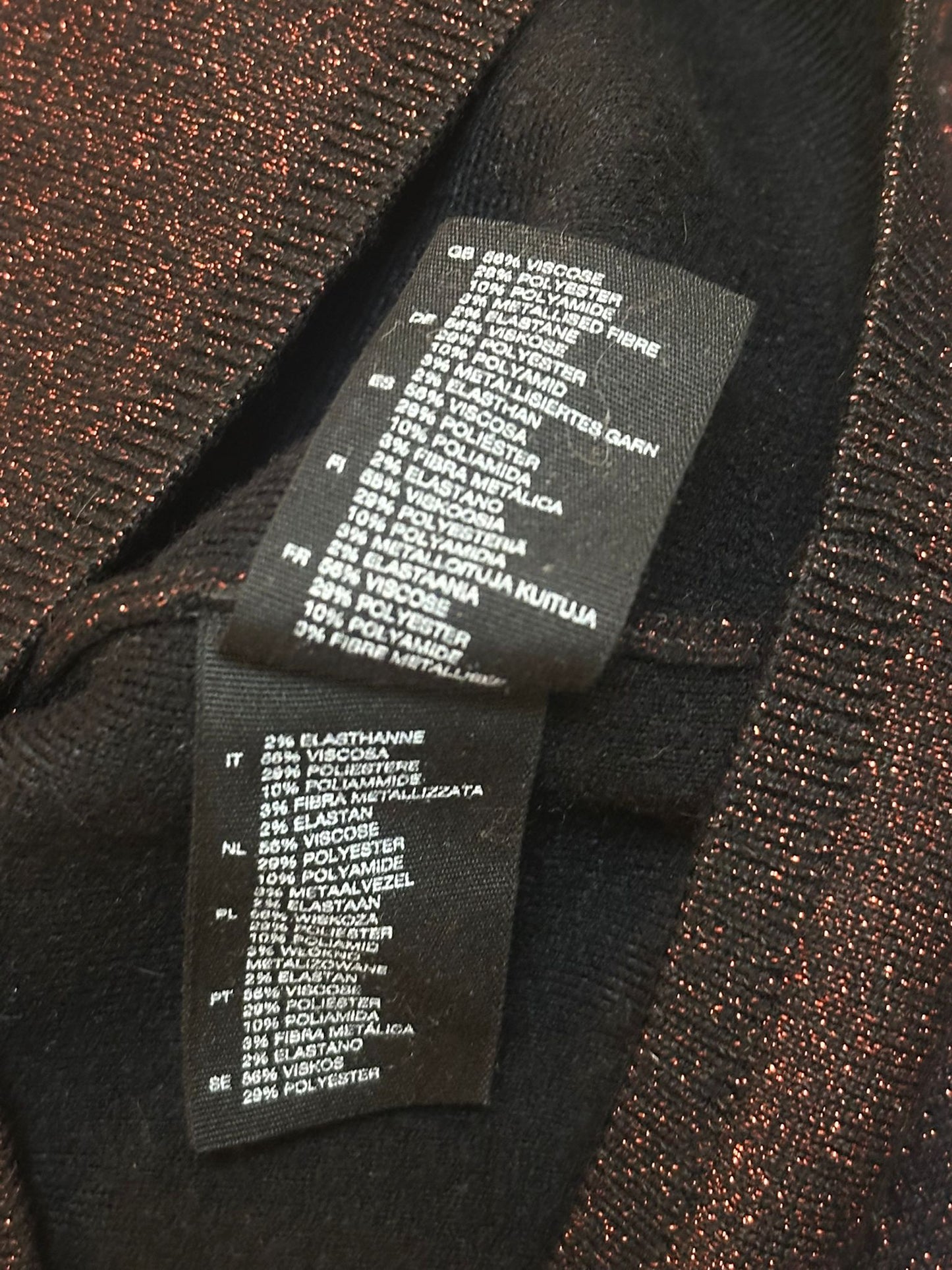 & OTHER STORIES Jumper - Black with Red Sparkles - Size Medium