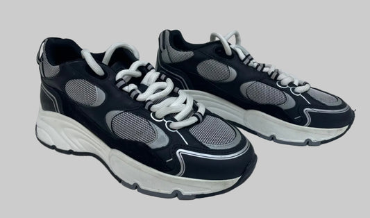 Cleens Pulse Runner Trainers Silver Bullet Black/Grey Size UK 7.5