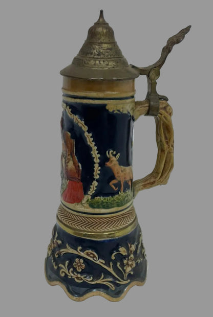 Musical German Beer Stein with Pewter Lid music box  | Lilli Marleen