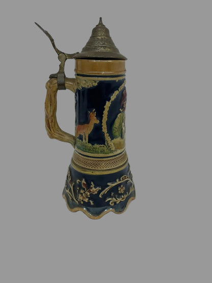 Musical German Beer Stein with Pewter Lid music box  | Lilli Marleen