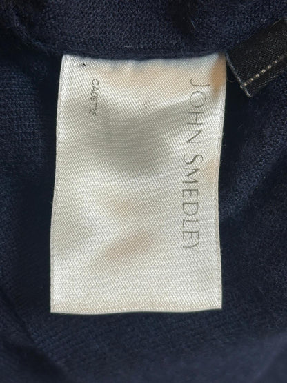JOHN SMEDLEY Men's Navy Blue Jumper 100% Cashmere Size Large (USED)