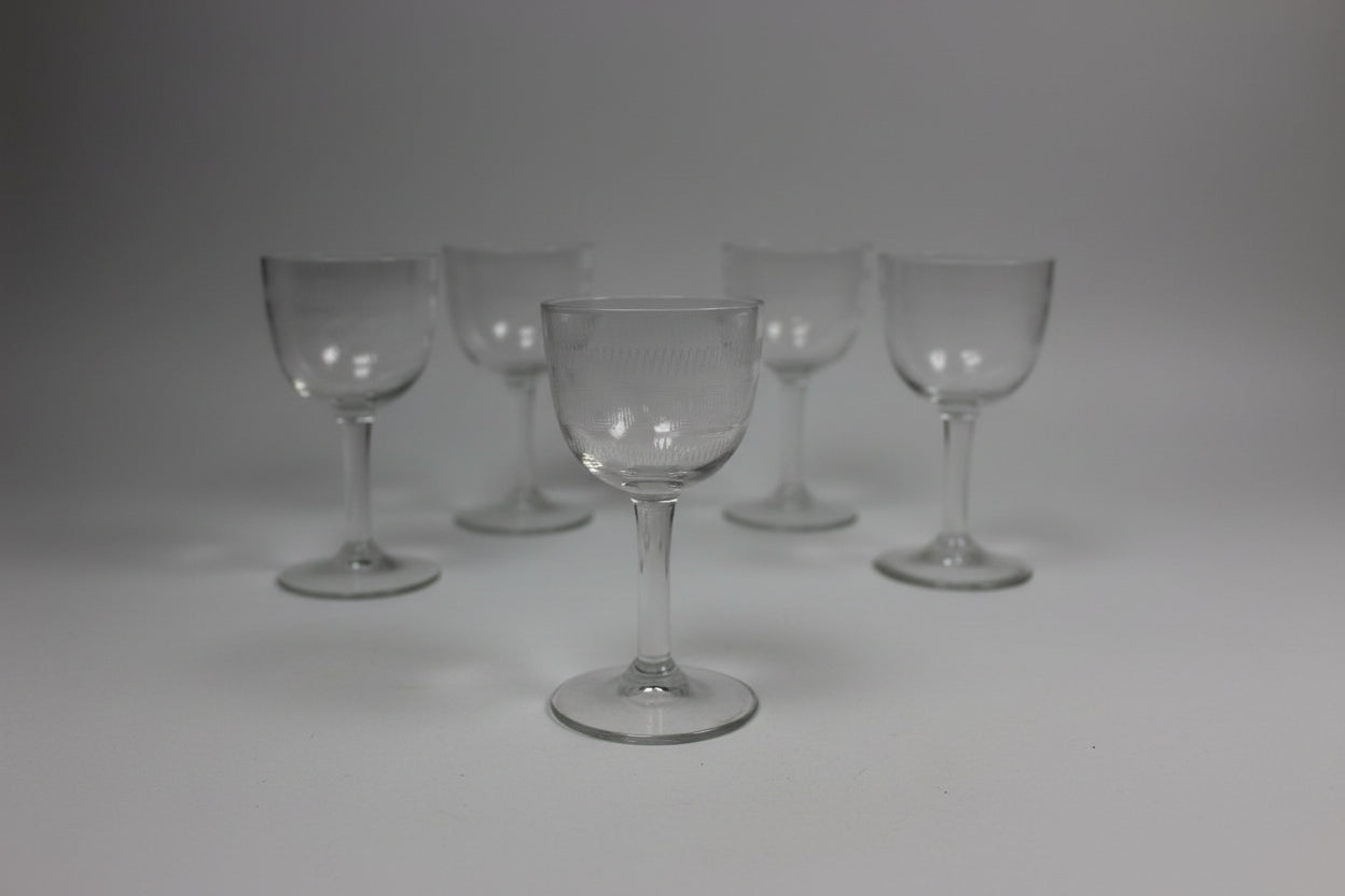 8 Antique Port/ Sherry Glasses