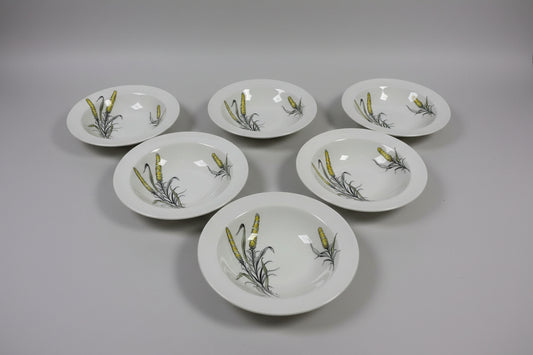 60s Vintage bowl Set x 6 Mid Century Modern British Anchor Glengarry Platter
