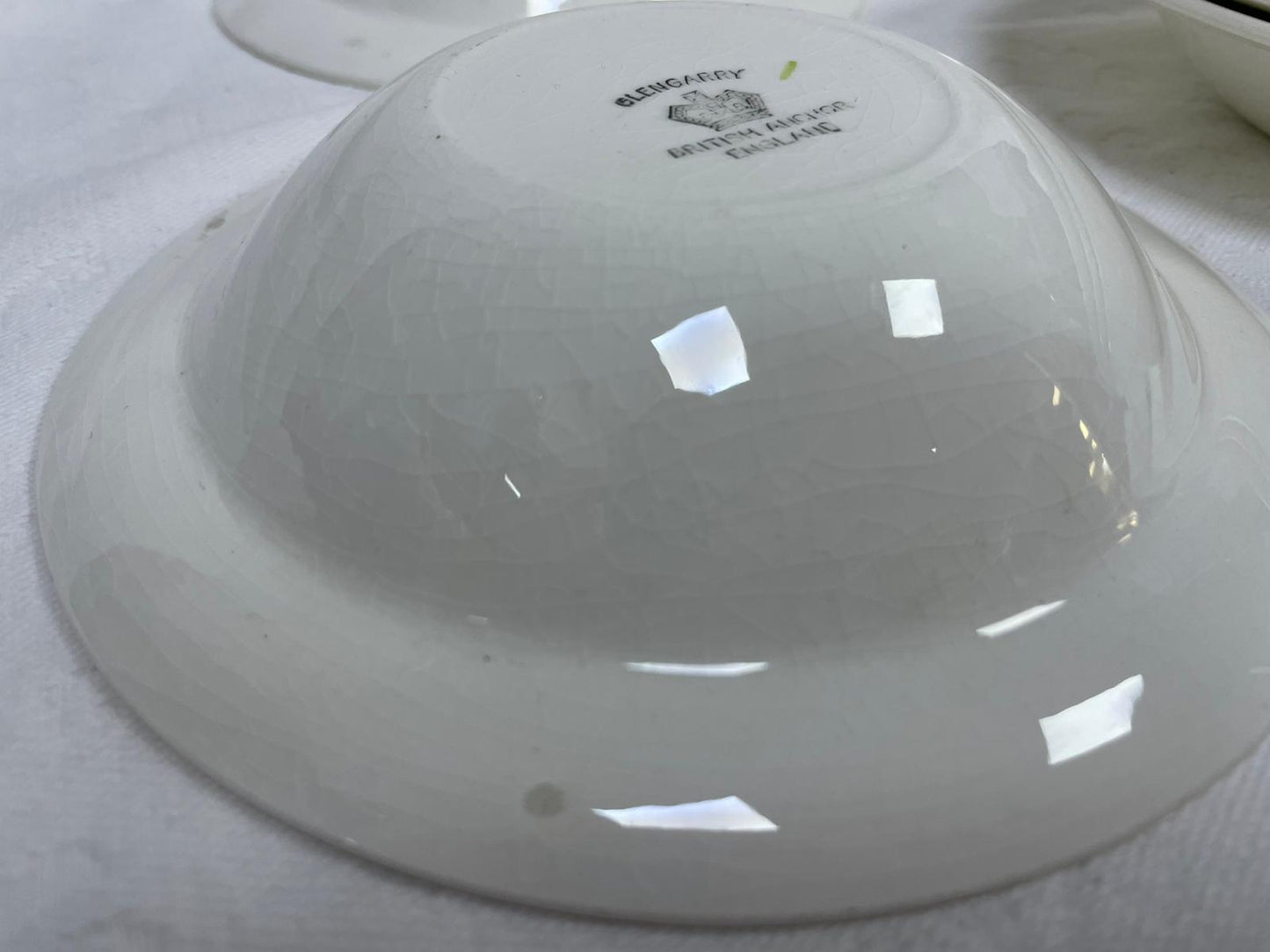 60s Vintage bowl Set x 6 Mid Century Modern British Anchor Glengarry Platter