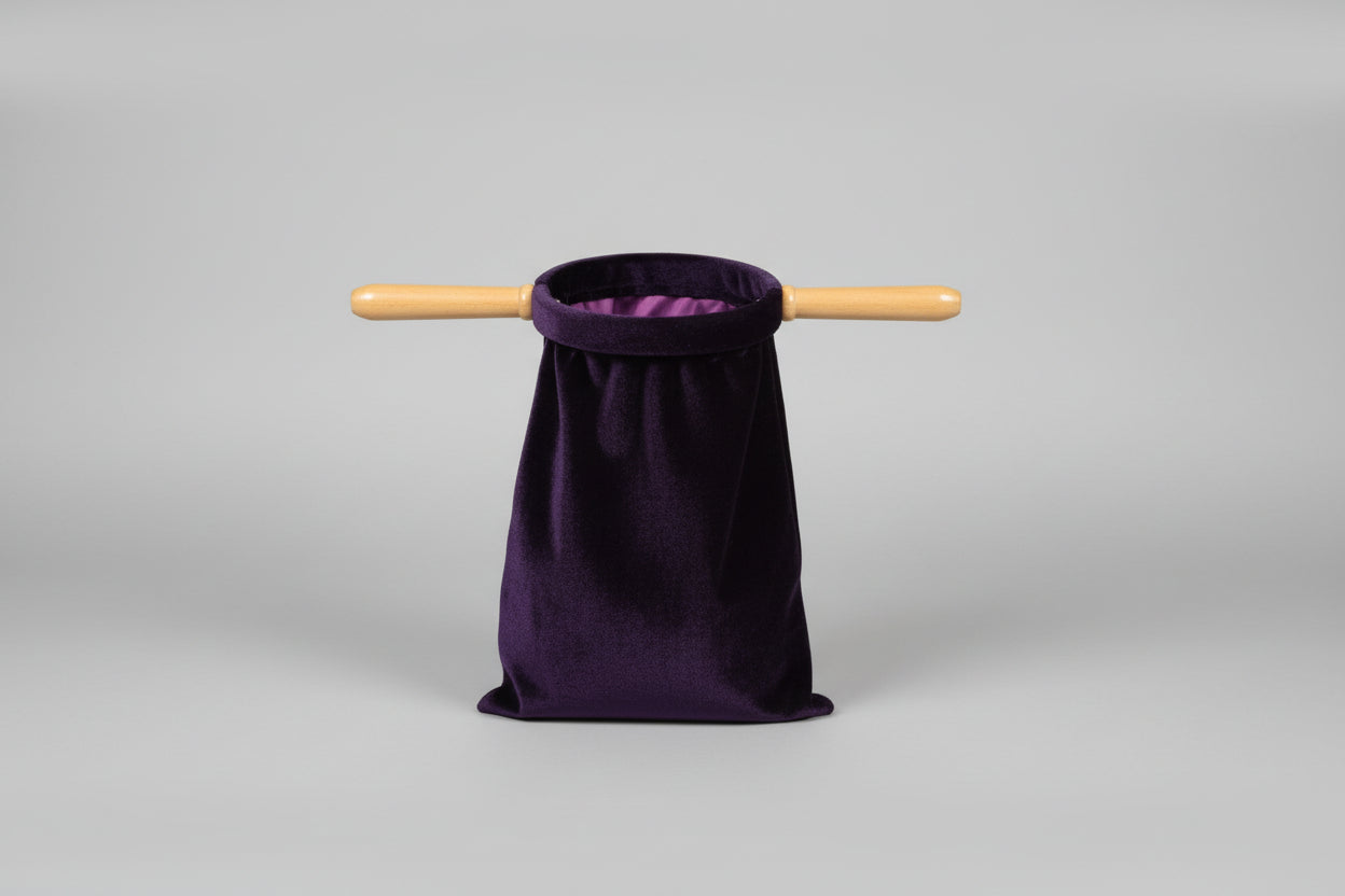 2 velvet Church collection bags