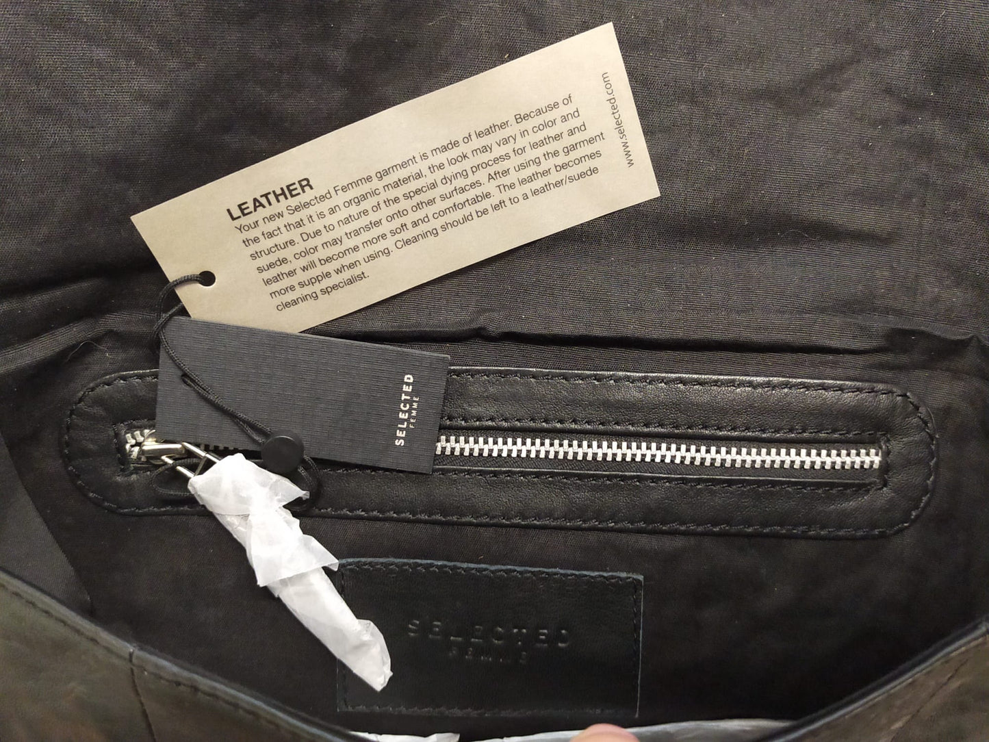 Selected Femme Leather Clutch