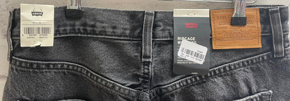 Levi's Women's Ribcage Jeans Wide Leg High Rise NWT Size 30Wx32L Black