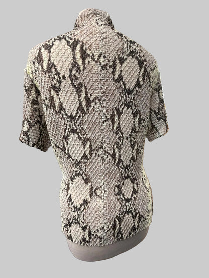 VINTAGE YOSHIKI HISHINUMA Shibori Pleated Snake Print Shirt - Avant-Garde - 100% Charity