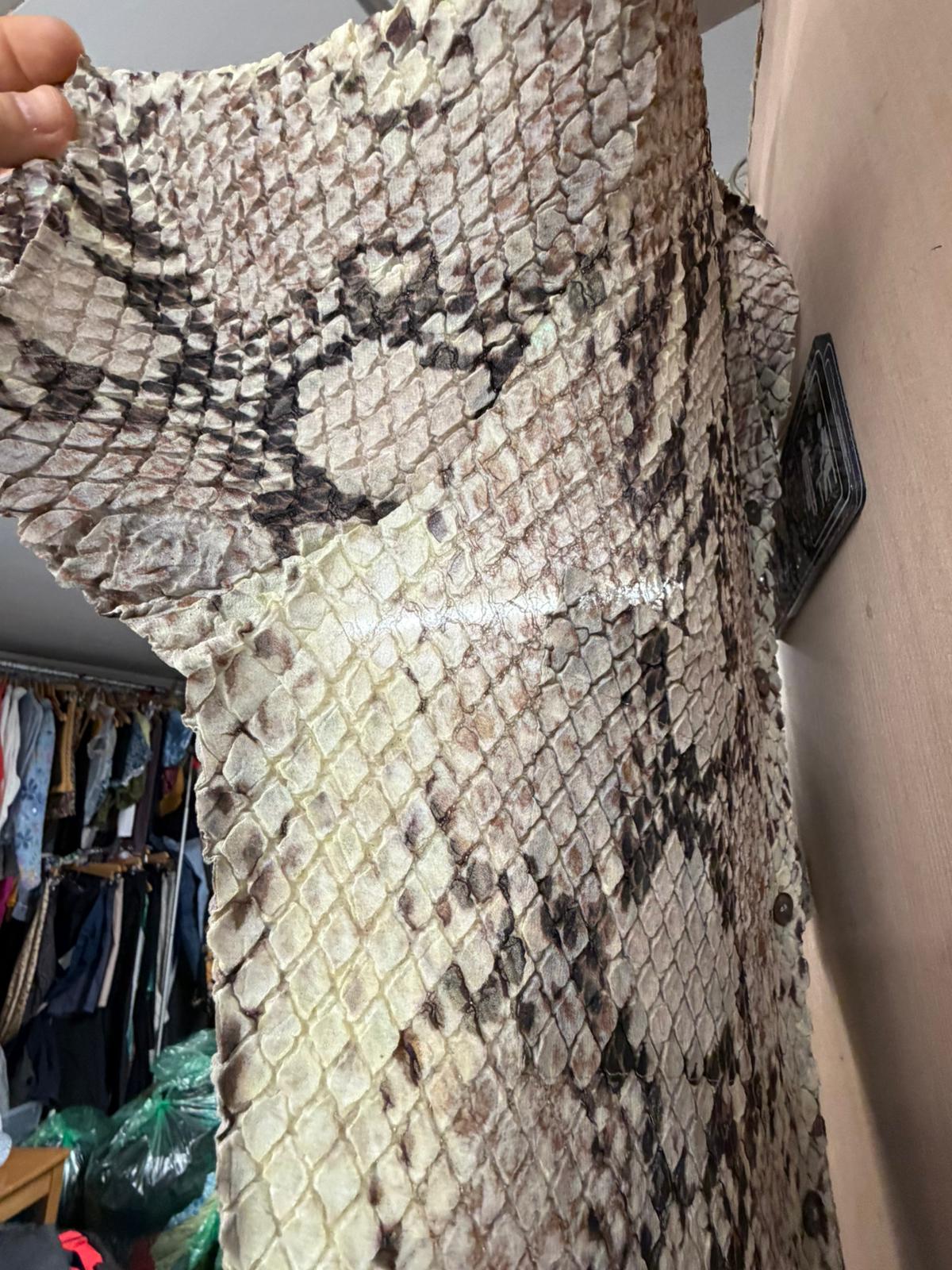 VINTAGE YOSHIKI HISHINUMA Shibori Pleated Snake Print Shirt - Avant-Garde - 100% Charity