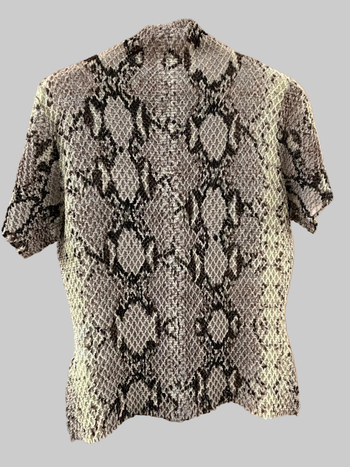 VINTAGE YOSHIKI HISHINUMA Shibori Pleated Snake Print Shirt - Avant-Garde - 100% Charity