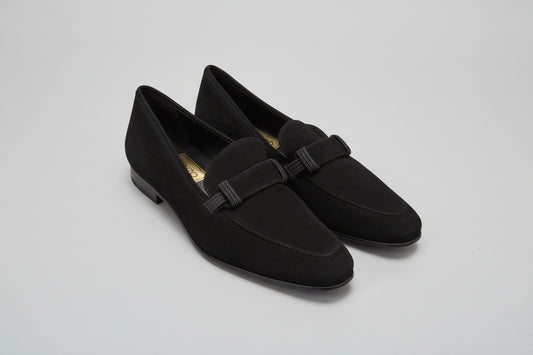 Vintage Kenzo Black Suede Heeled Loafers UK 7 EU 40 - Made in Spain - Leather Sole