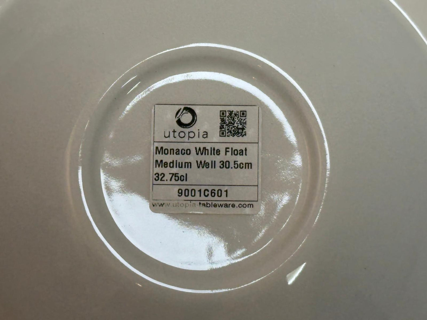 Steelite Monaco White Float Medium Well Bowl 32.75cl (USED)