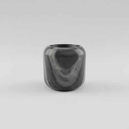 TOM DIXON LONDON - Small Grey Marble Stone Vase/Candle Holder (USED)