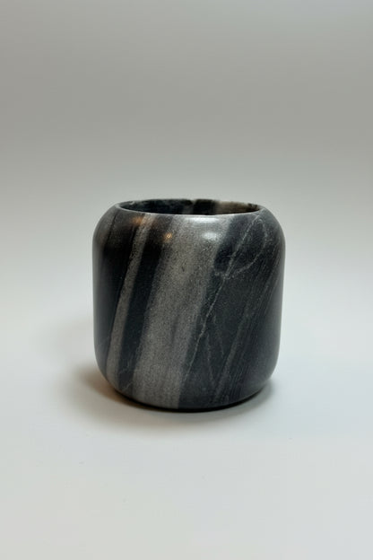 TOM DIXON LONDON - Small Grey Marble Stone Vase/Candle Holder (USED)
