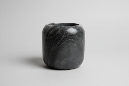 TOM DIXON LONDON - Small Grey Marble Stone Vase/Candle Holder (USED)