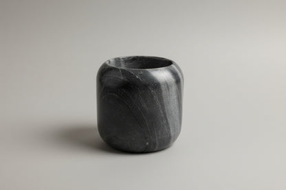 TOM DIXON LONDON - Small Grey Marble Stone Vase/Candle Holder (USED)