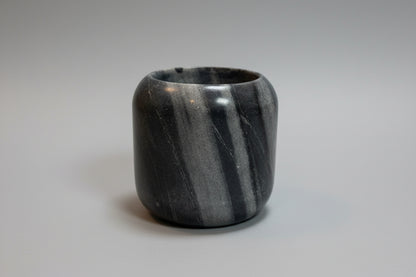 TOM DIXON LONDON - Small Grey Marble Stone Vase/Candle Holder (USED)