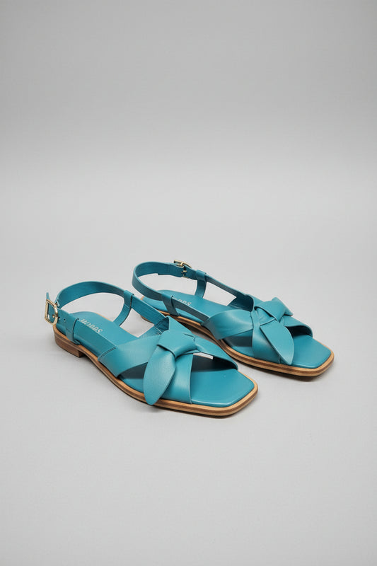 Hobbs Aubrey Sandals - Lagoon Green - UK 8 EU 41 - Strappy Flats Buckled - AS NEW - £89