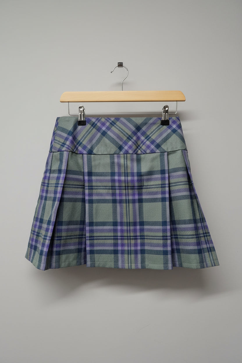 Lochcarron Wool Tartan Kilt Skirt UK 10 EU 38 Buckled Pleated - USED