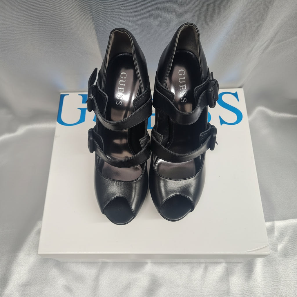 Guess Strappy Leather Stiletto Heels UK 5 EU 38 in Box - £94.50 - NEW