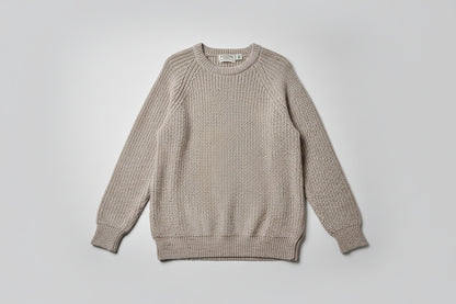 BNWT Aran Crafts Knit Jumper (XL) Beige Fisherman's Rib Crew Sweater - NEW