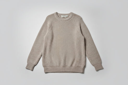 BNWT Aran Crafts Knit Jumper (XL) Beige Fisherman's Rib Crew Sweater - NEW