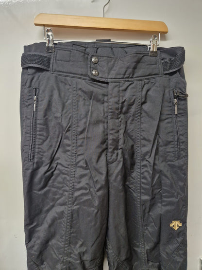 DESCENTE Black Padded Ski-Trousers US 38R FR 54R - USED