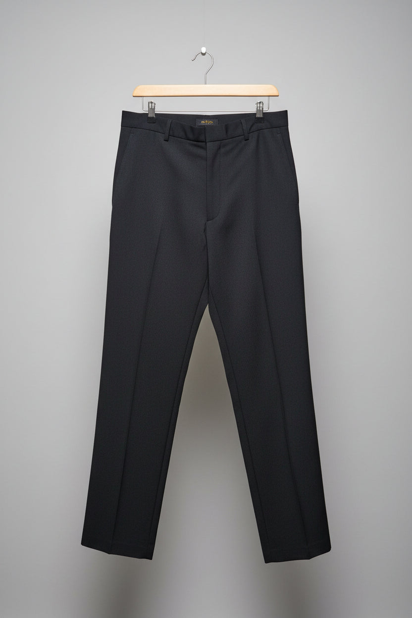 Farah Black Trousers W48 L33 Straight-Leg - Polyester - USED