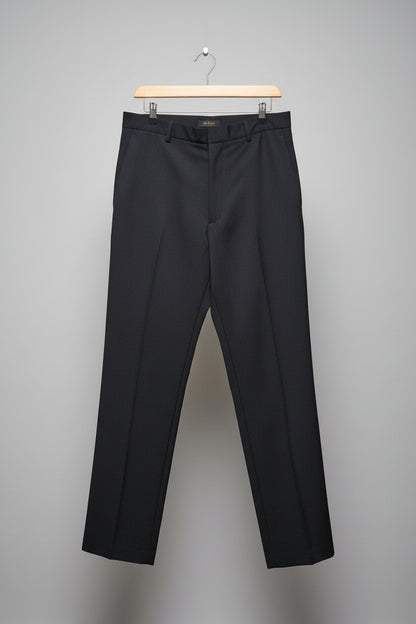 Farah Black Trousers W48 L33 Straight-Leg - Polyester - USED