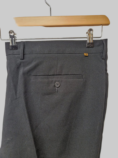 Farah Black Trousers W48 L33 Straight-Leg - Polyester - USED