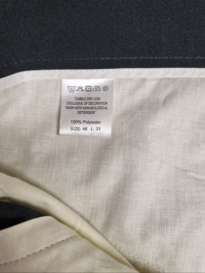 Farah Black Trousers W48 L33 Straight-Leg - Polyester - USED