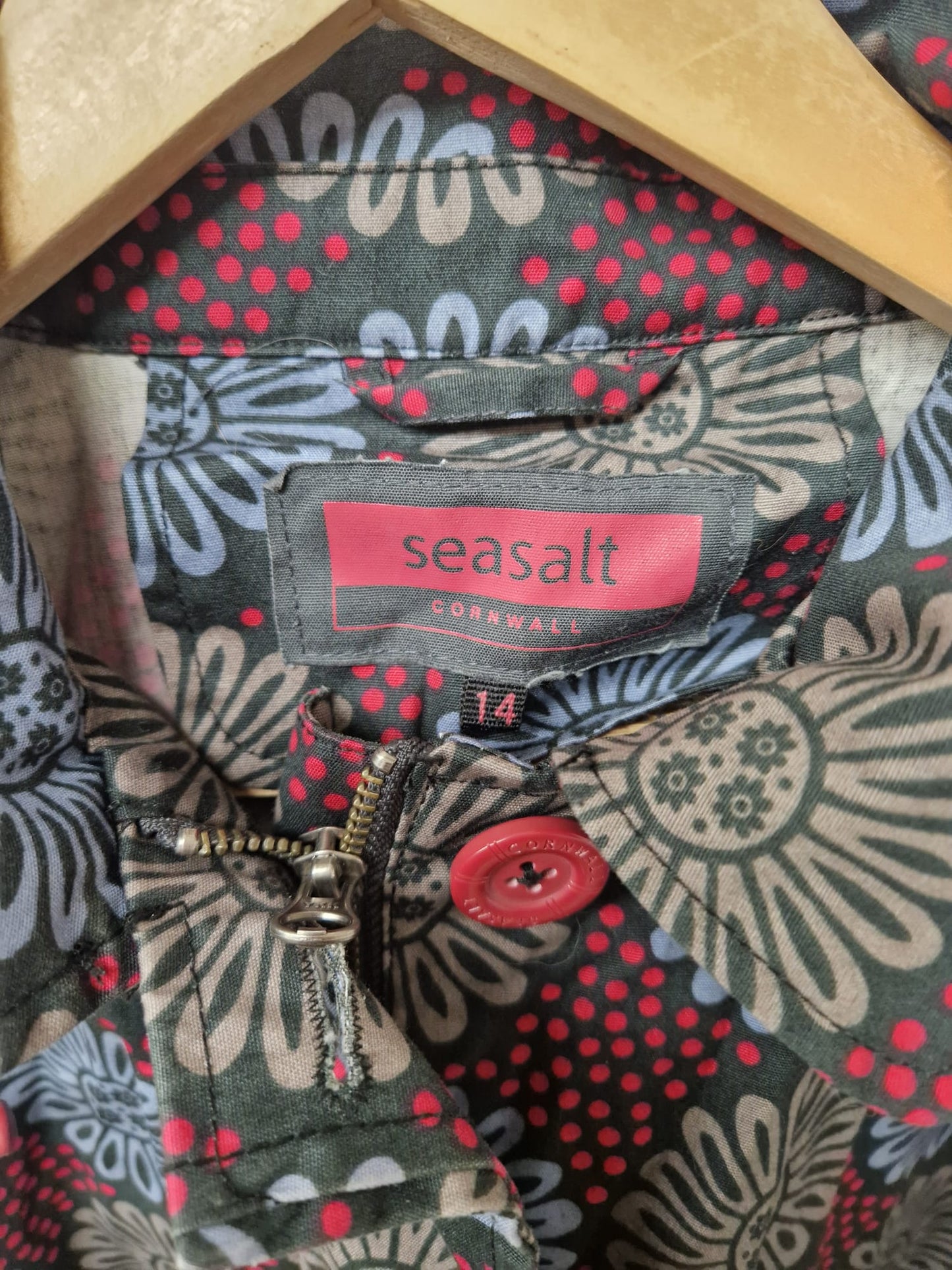 SeaSalt Nimbus Mac Jacket UK 14 EU 42 Buttoned Hooded - USED