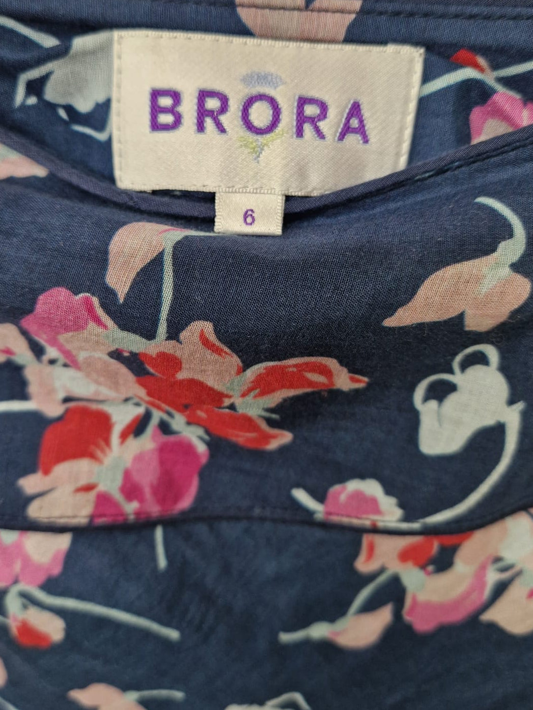 Brora Silk Cotton Floral Skirt Midi Maxi - UK 6 EU 34 - USED