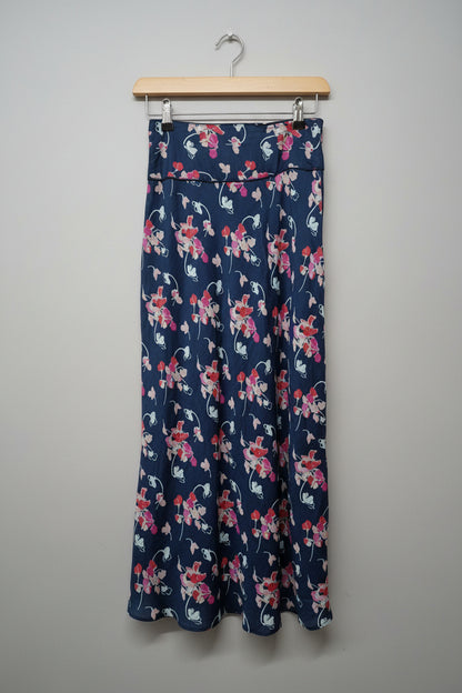 Brora Silk Cotton Floral Skirt Midi Maxi - UK 6 EU 34 - USED