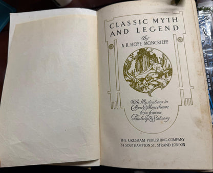 USED - Classic Myth and Legend - A.R. Hope Moncrieff (Gresham, c.1912) Art Nouveau