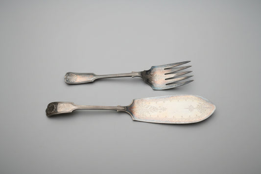 VTG Edwardian Antique Mappin & Webb Princes Serving Set Silver Plated