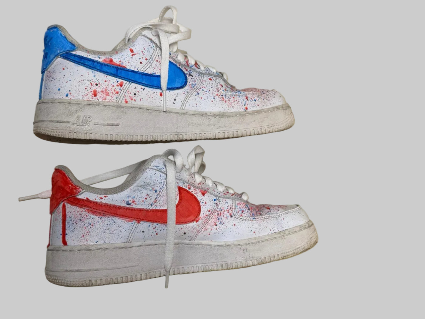 USED - Nike Air Force 1 '07 Low Paint Splatter White UK 9 - 100% charity