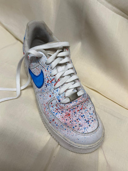 USED - Nike Air Force 1 '07 Low Paint Splatter White UK 9 - 100% charity