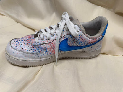 USED - Nike Air Force 1 '07 Low Paint Splatter White UK 9 - 100% charity