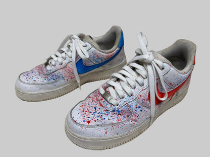USED - Nike Air Force 1 '07 Low Paint Splatter White UK 9 - 100% charity