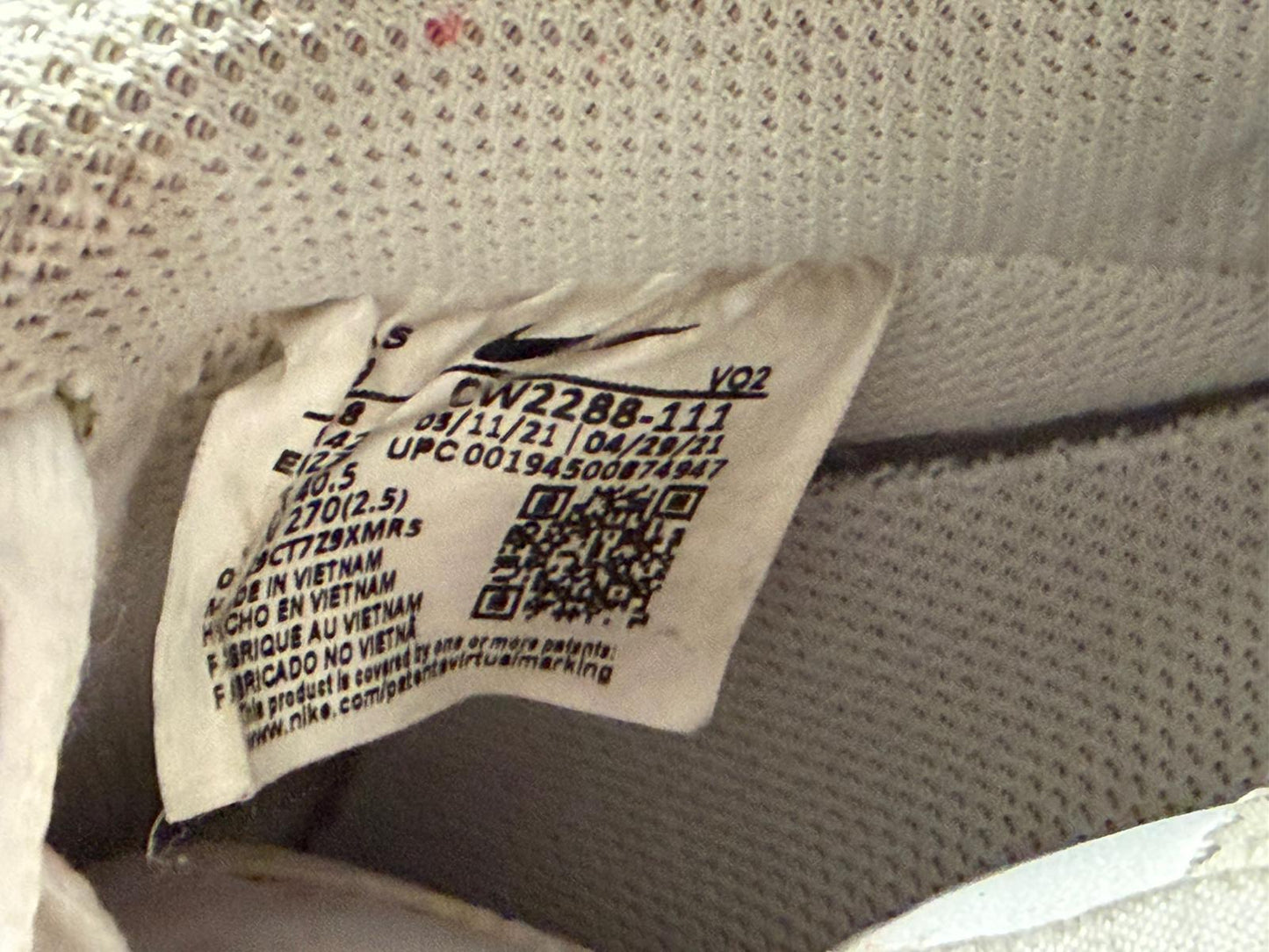 USED - Nike Air Force 1 '07 Low Paint Splatter White UK 9 - 100% charity