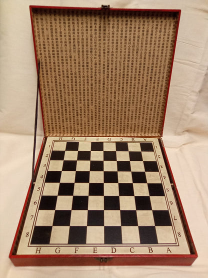 Antique Dragon Wooden Box - 32 Piece Chess Set