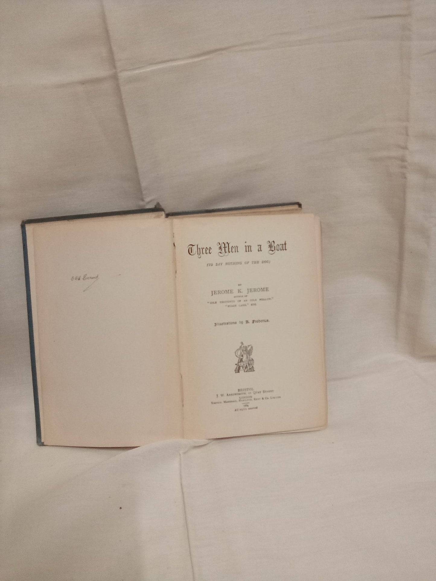 Three Men in a Boat by Jerome K. Jerome. 1889. First Edition