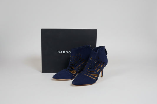 SARGOSSA Navy Blue Heels UK 6 - RRP £290 (used)