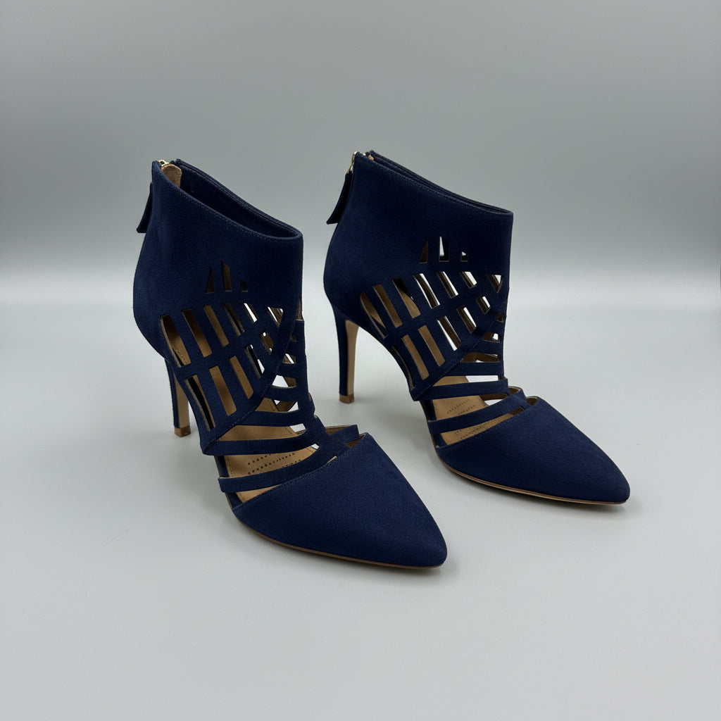 SARGOSSA Navy Blue Heels UK 6 - RRP £290 (used)