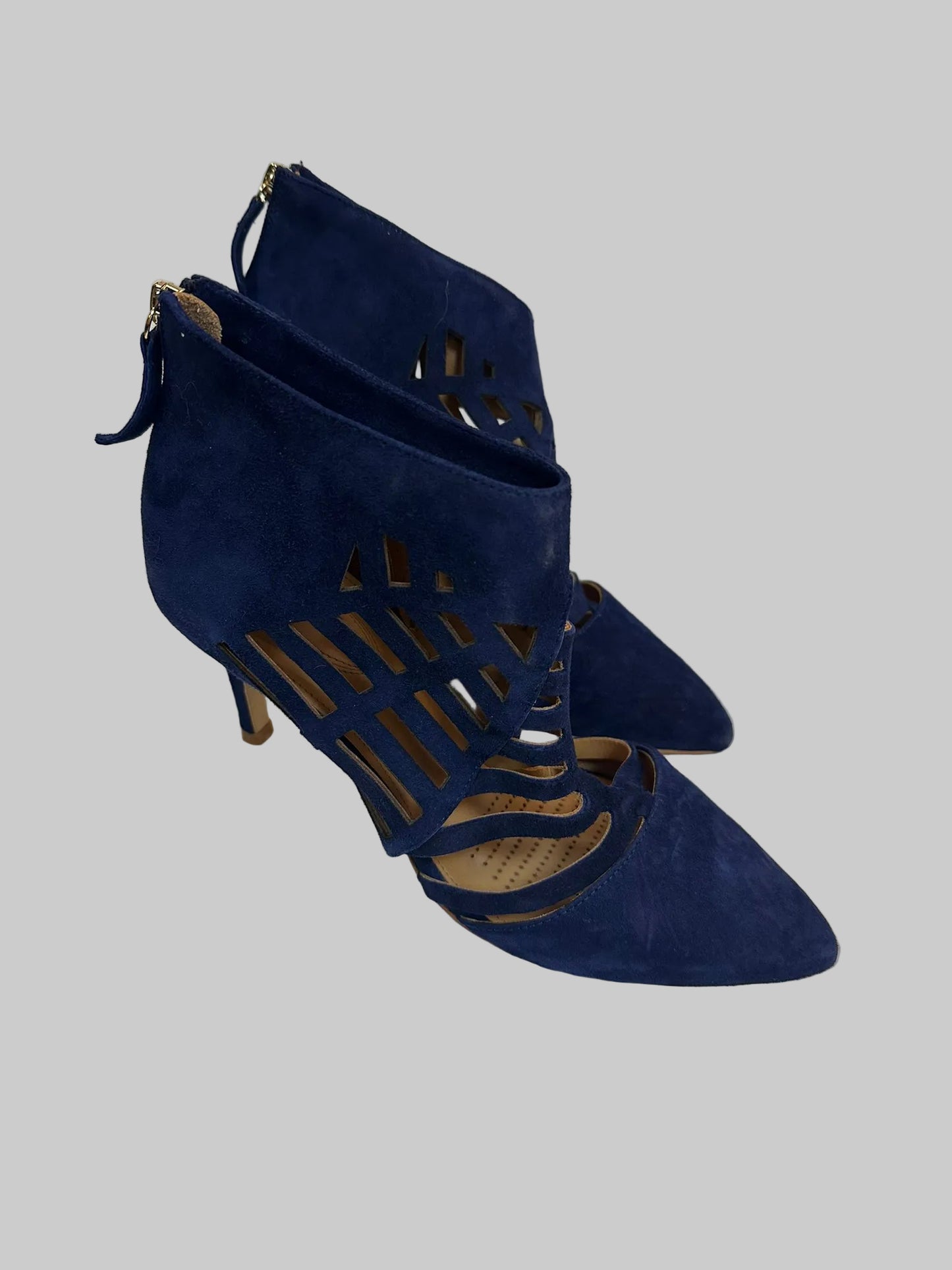 SARGOSSA Navy Blue Heels UK 6 - RRP £290 (used)