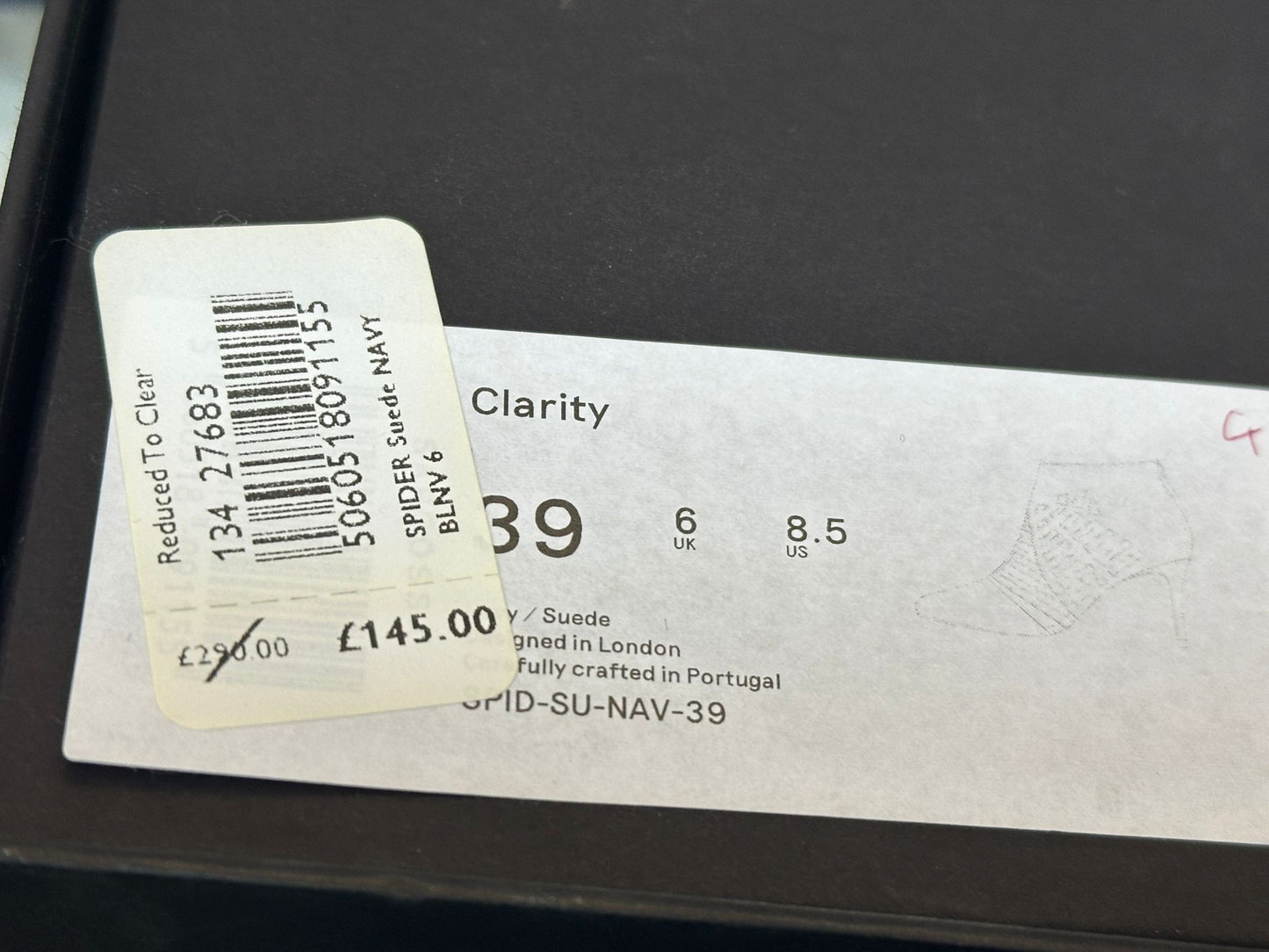 SARGOSSA Navy Blue Heels UK 6 - RRP £290 (used)