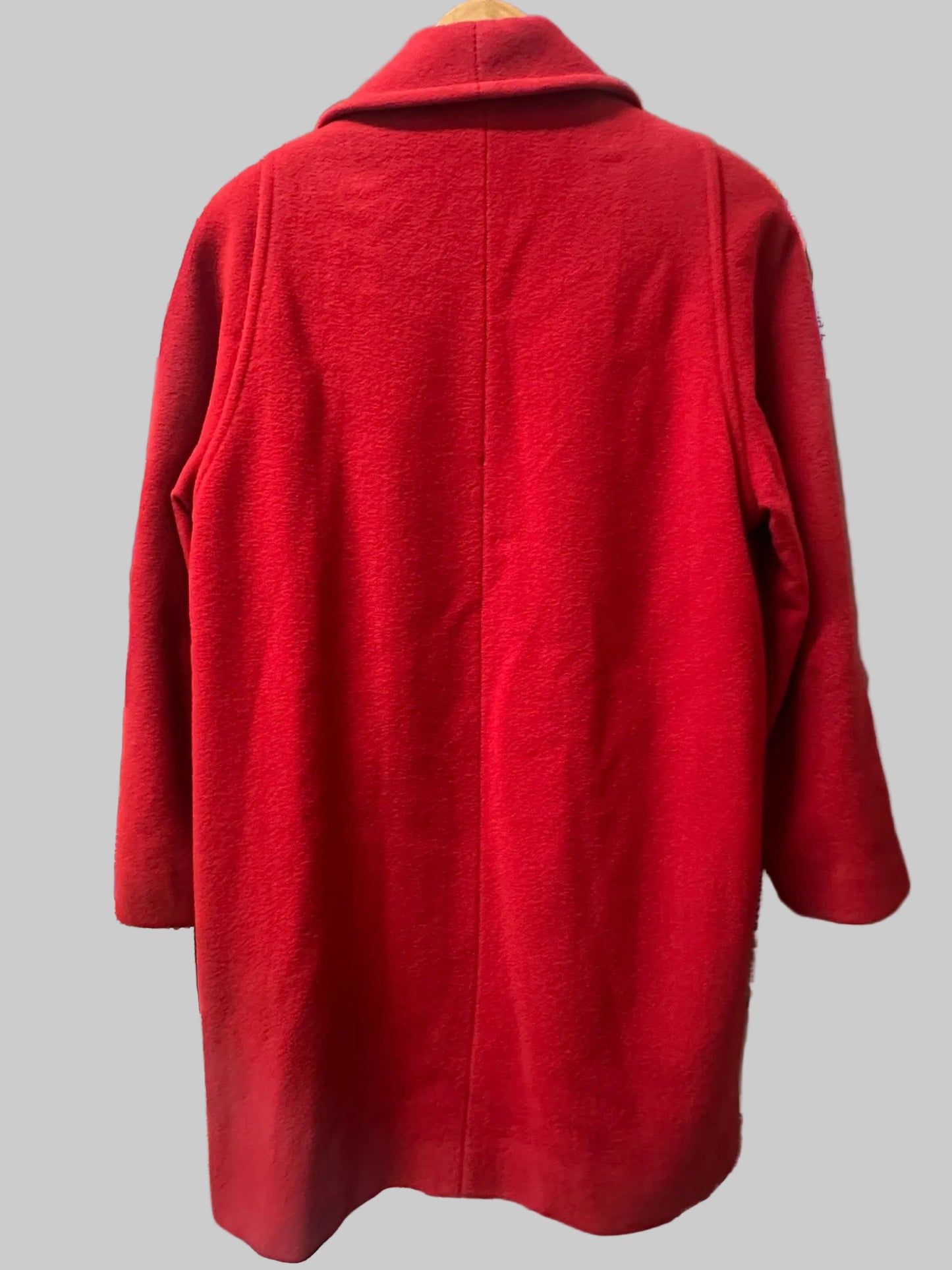 VINTAGE HAMELLS PETITE - Red Pure New Wool Coat (used)